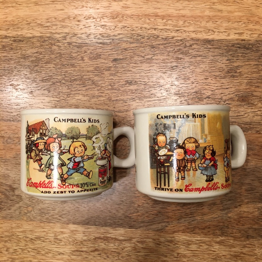 1994 Campbell’s Kids soup mugs (vintage cups)